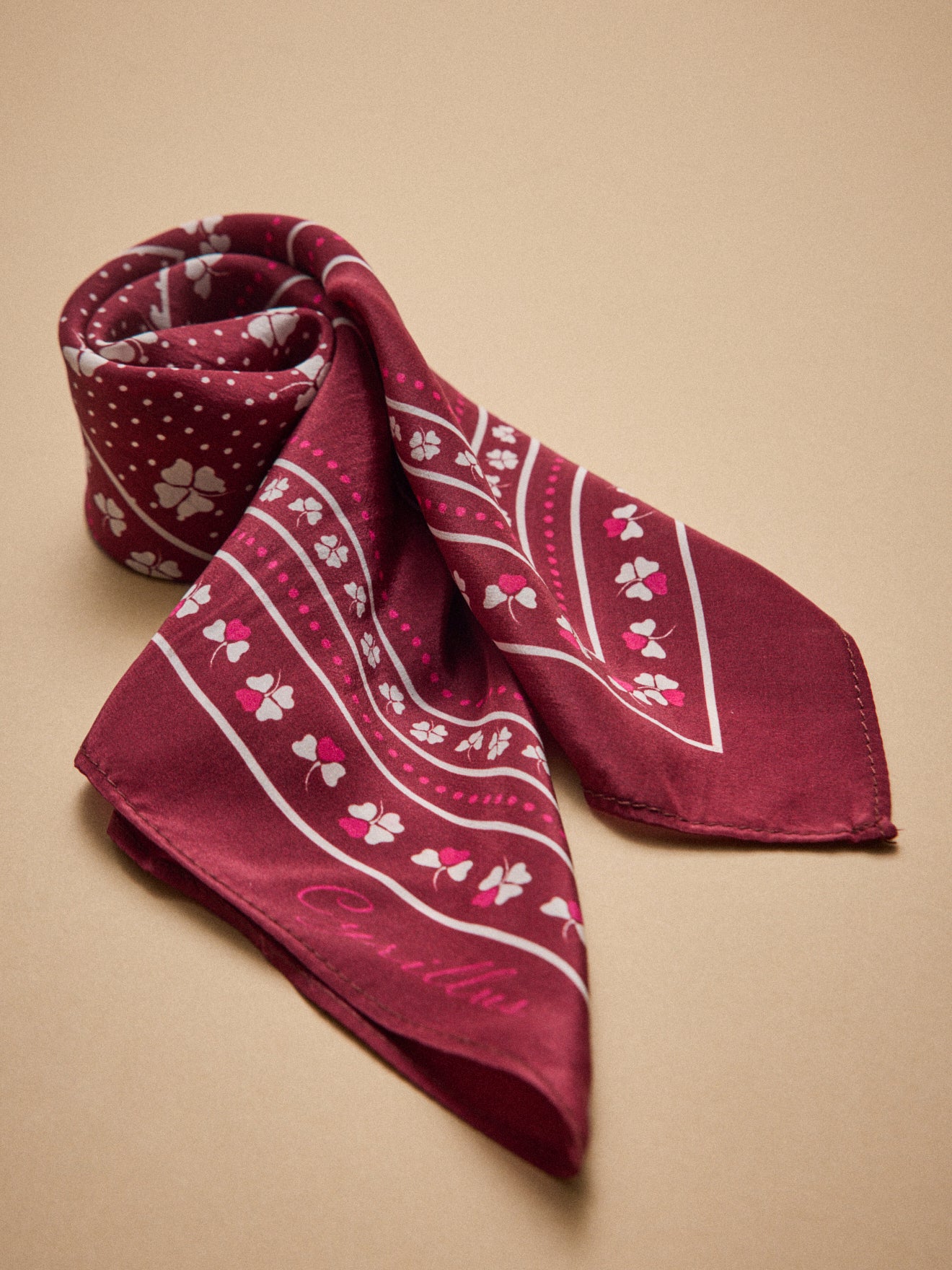 Carré bandana fleuri