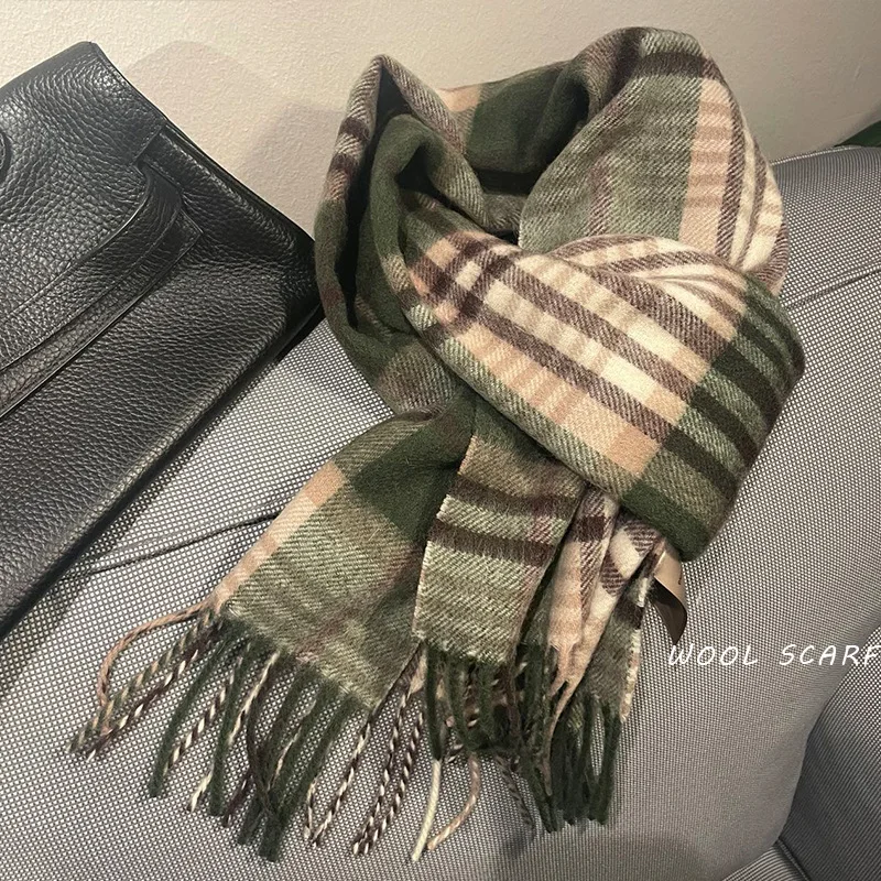 Echarpe Foulard en laine à carreaux