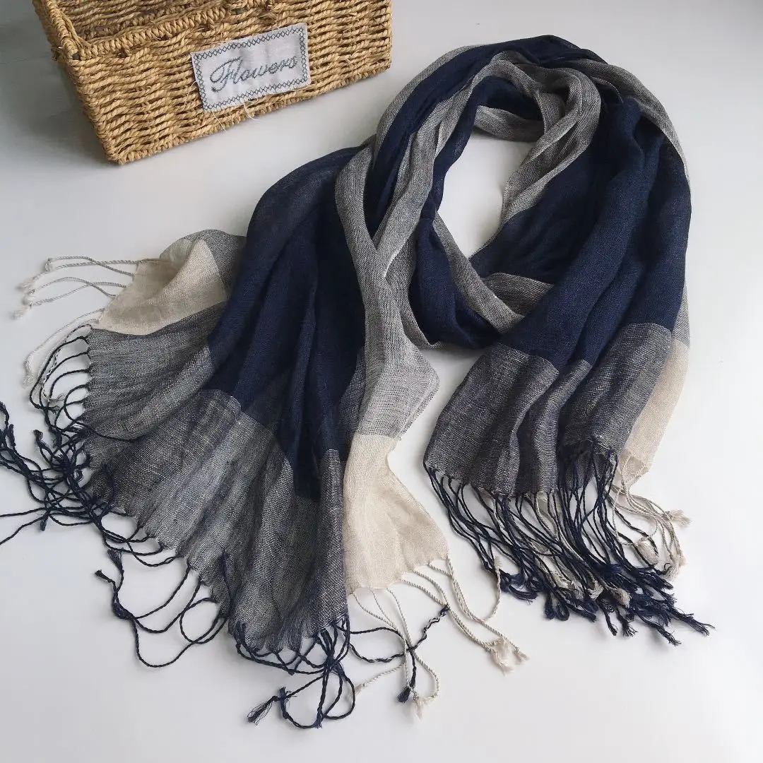 Écharpe en lin pour un look naturel