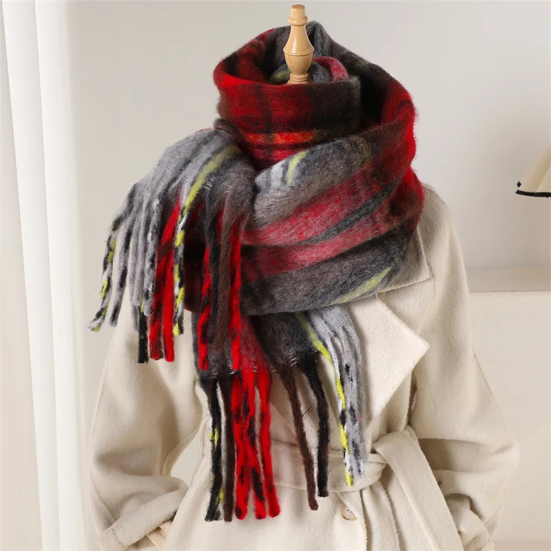 Accessoire hiver avec motif à carreaux