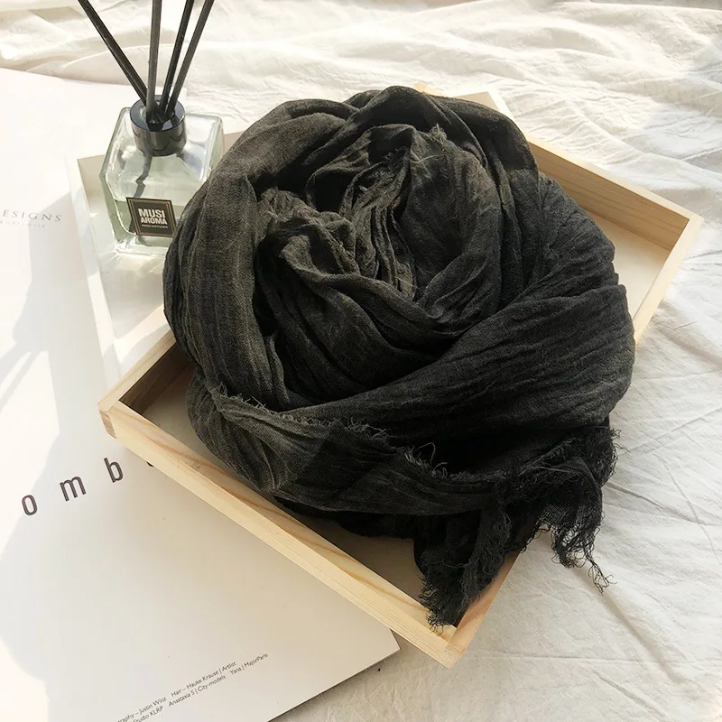 foulard léger en lin et coton